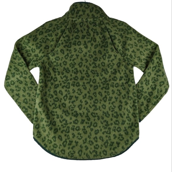 J. Crew Quilted Sherpa Fleece Women Snap Button Neck Green Pullover NEW - Picture 3 of 13